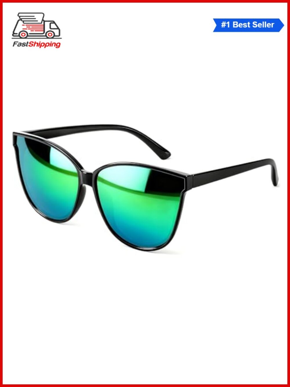 ✨LVIOE Oversize Cat Eye Polarized Sunglasses UV400 Protection Wide Fit